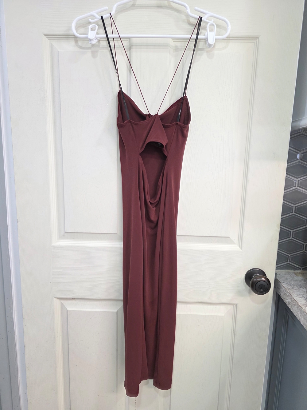 Forever 21 Burgundy Double-Strap Midi Slip Dress - Picture 2 of 6